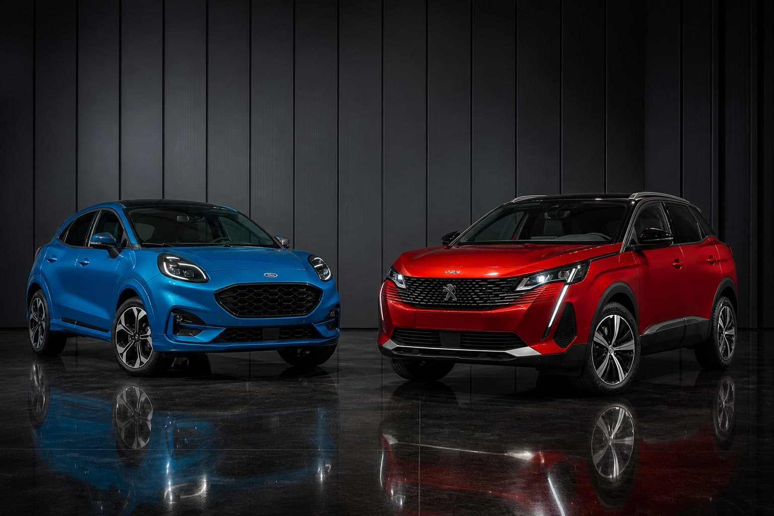 Ford Puma باللون الأزرق لجزيرة الصحراء وPeugeot 3008 باللون الأحمر الإكسير - سياق Wet Belt وEcoBoost وPureTech وPowerShift المصدر على The Owners Club